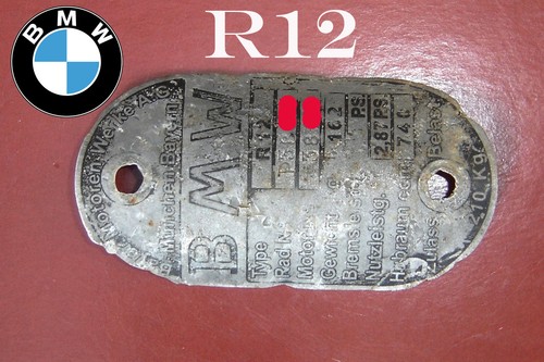 Bmw typenschild bj - 12,