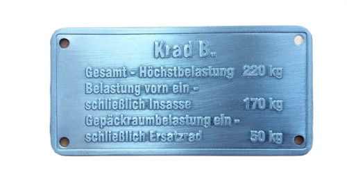 Steib typenschild krad 2 - krad, b.2